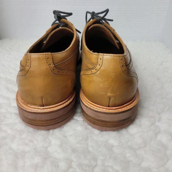 Gordon Rush Cornell Mens Oxford Shoes Size 10.5 Brown Leather Wingtip Shoes - Picture 4 of 10